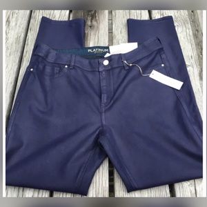 NWT!!  CHICO’S PURPLE FAUX LEATHER PANTS!!!